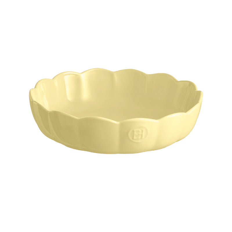 Kuchenform MADELEINE, 27 cm Durchmesser, Farbe: creme, von Emile Henry, auch für Desserts