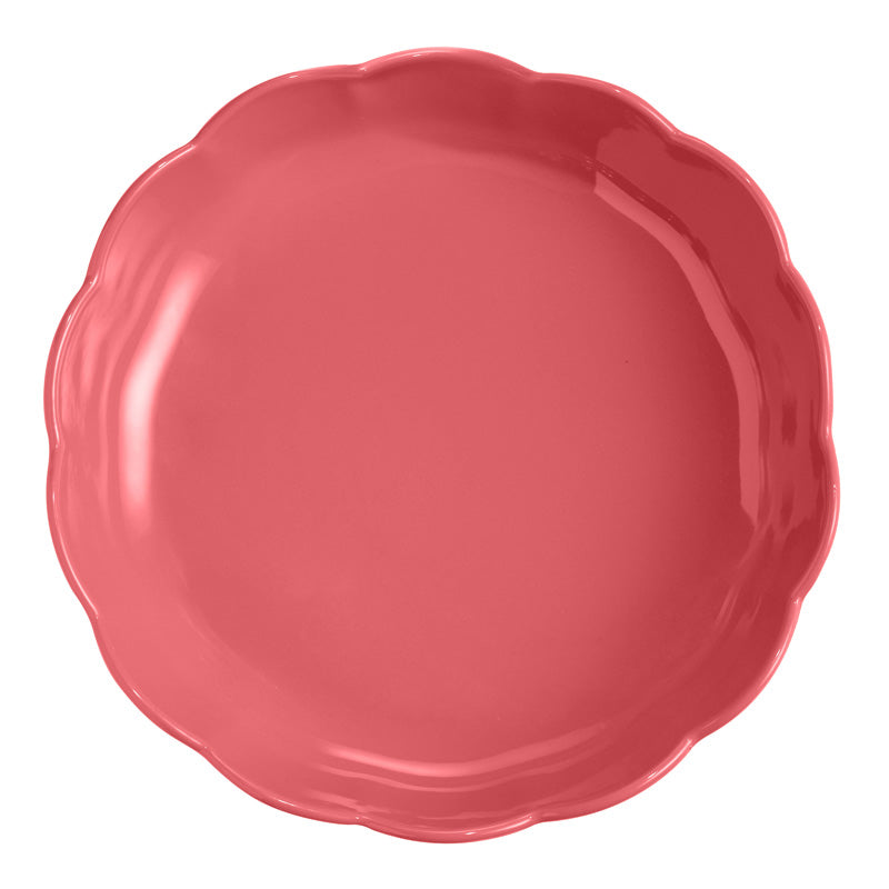 Sicht von oben: Kuchenform MADELEINE rosa candy von Emile Henry, 27 cm Durchmesser, Höhe 6,5 cm, 2,2 l Volumen