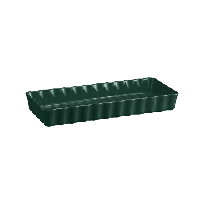 Emile Henry - Kuchenform / Tarteform lang – 36 cm - grün - cedre im Home-and-Kitchen Online Shop