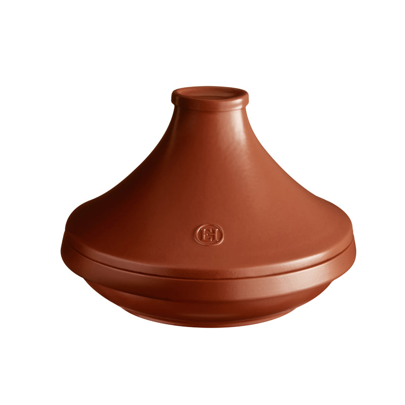 Sienna - Tajine DELIGHT von Emile Henry, spitzer Deckel, typisch rote Tonfarbe, für gesundes Schmoren und Garen nach nordafrikanischer Art, für Spülmaschine, Mikrowelle, Backofen, Induktionsherd.
Online-Shop Home-and-Kitchen.de