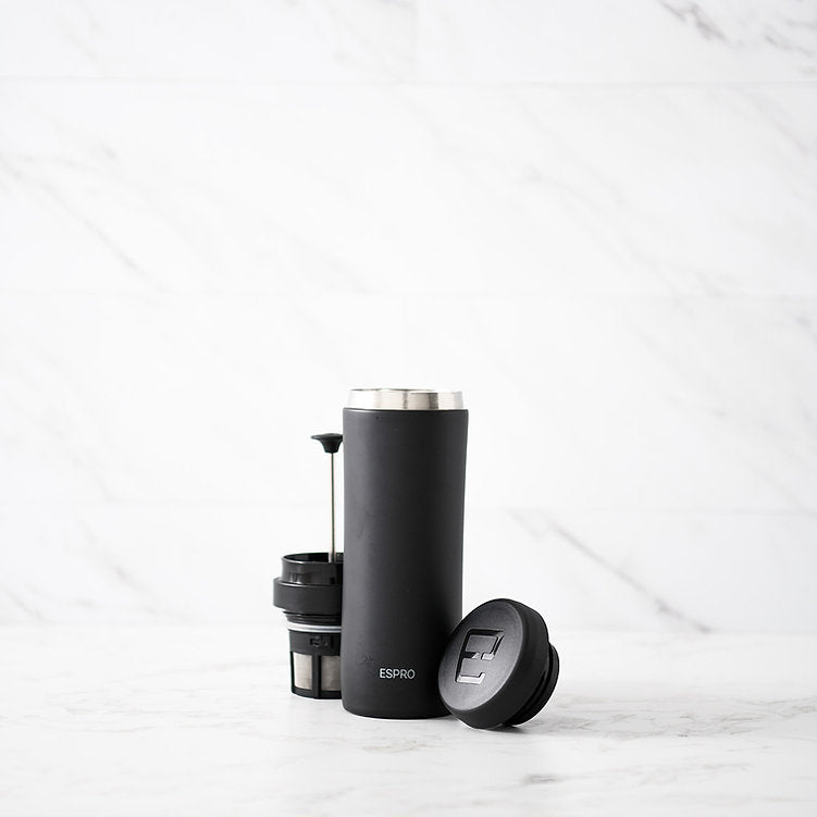 ESPRO P1 Travel French Press 350 ml - Edelstahl gebürstet, Vakuum-Isolierung, Höhe 20,6 cm, im Home-and-Kitchen Online Shop