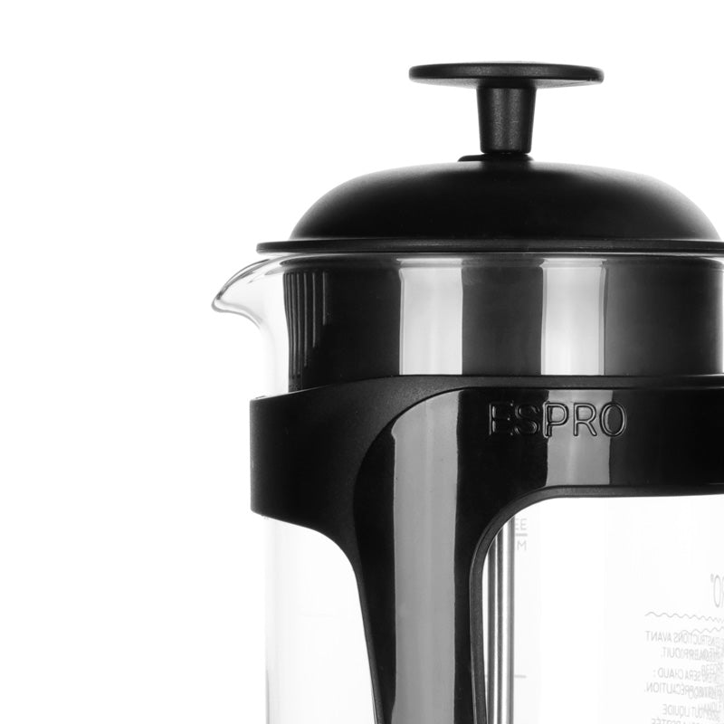 Detailansicht Ausguss Espro P3 French Press Everyday Kaffeebereiter - 540 ml, inklusive Filter, Höhe 23 cm, Borosilikatglas, Schwarz glänzend im Home-and-Kitchen Online Shop
