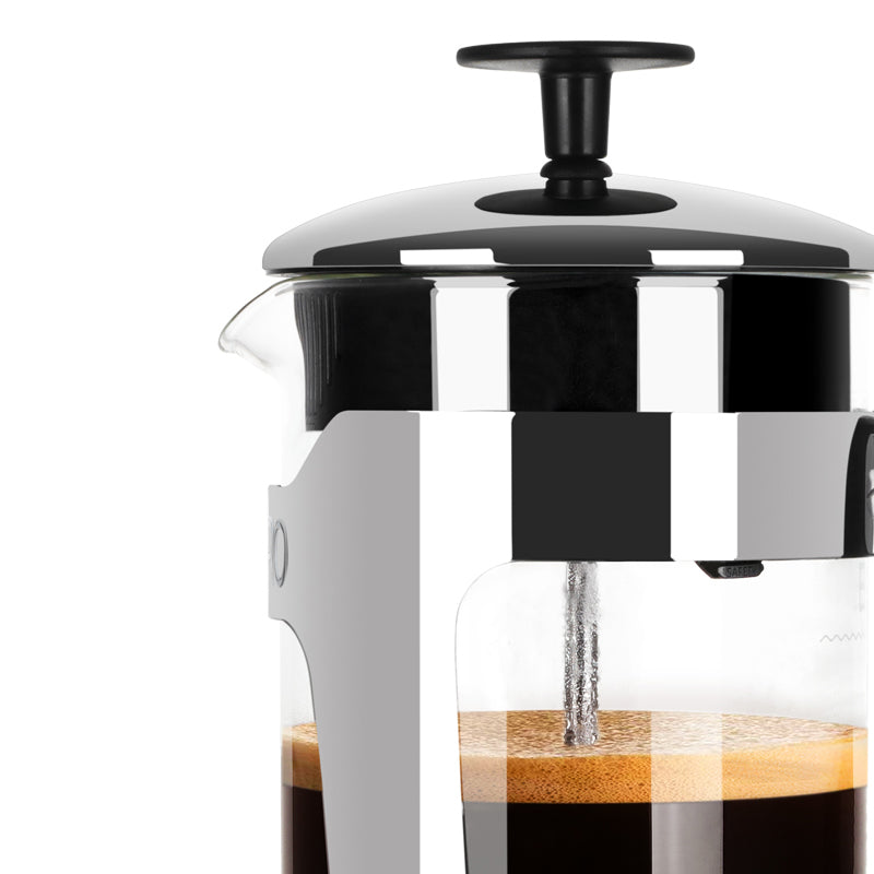 Detailansicht Ausguss Espro P5 French Press Kaffeebereiter 540 ml - Edelstahl poliert, Borosilikatglas, Höhe 23 cm, im Home-and-Kitchen Online Shop