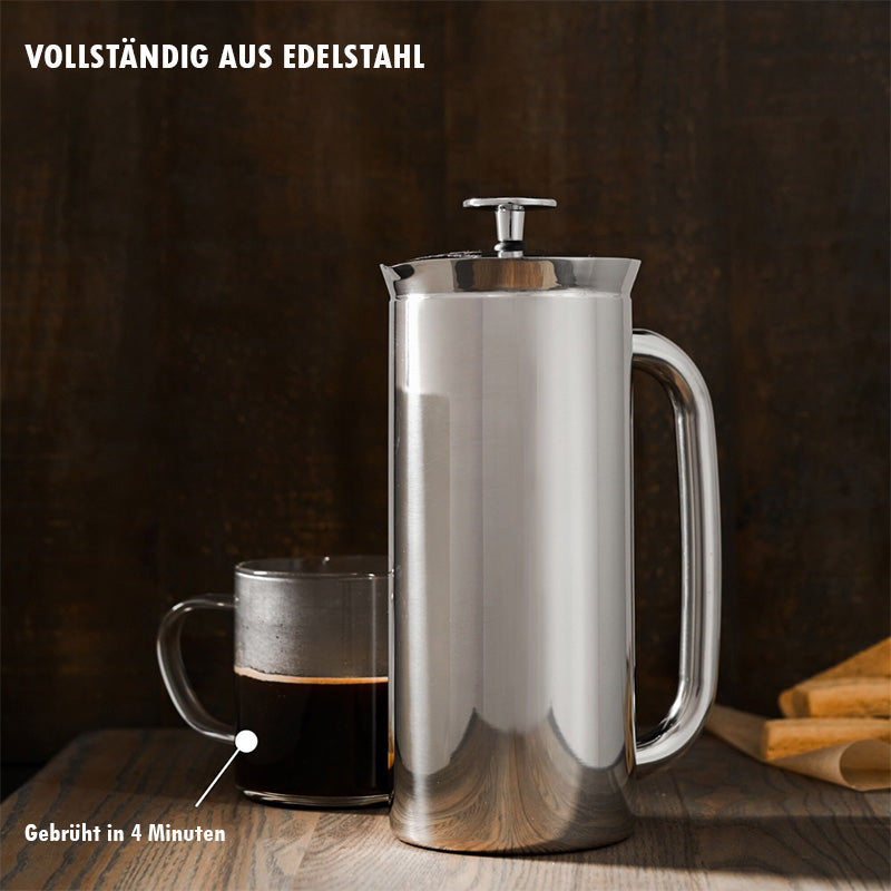 Serviervorschlag ESPRO P7 French Press hochglanzpoliert - 950ml, Höhe 25,7 cm, doppelwandige Isolierung, mit Filter, im Home-and-Kitchen Online Shop