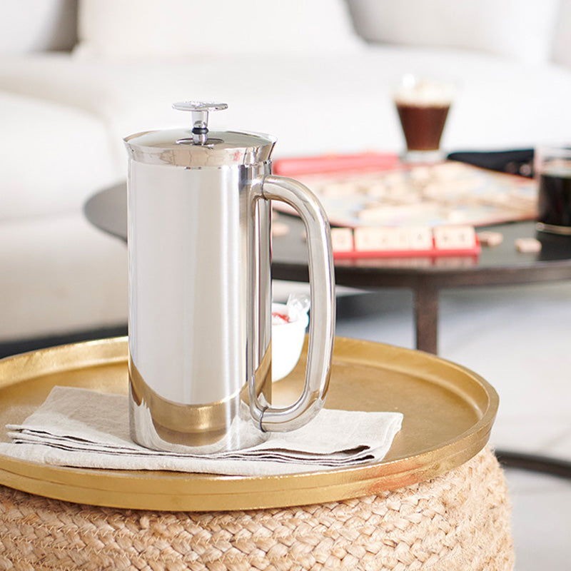 Dekobeispiel ESPRO P7 French Press hochglanzpoliert - 950 ml, Höhe 25,7 cm, doppelwandige Isolierung, mit Filter, im Home-and-Kitchen Online Shop