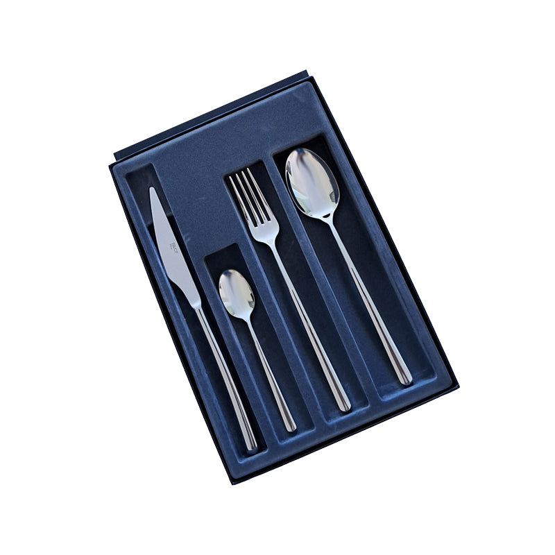 Besteckbox FACE Besteck Set BOREAS - Edelstahl - glänzend - 24 teilig, handgefertigt in Portugal im Home-and-Kitchen Online Shop