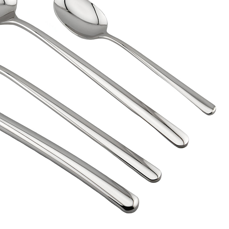 Detailansicht FACE Besteck Set BOREAS - Edelstahl - glänzend - 24 teilig, handgefertigt in Portugal im Home-and-Kitchen Online Shop