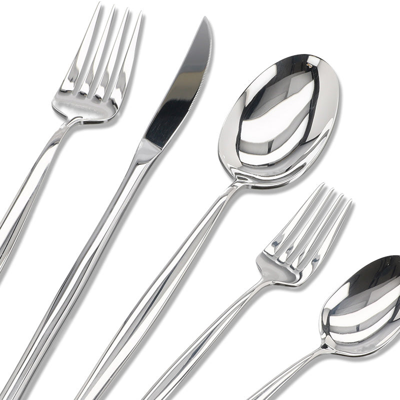 Detailansicht FACE Besteck Set ISTANBUL - Edelstahl glänzend - 30 teilig, handgefertigt in Portugal, im Home-and-Kitchen Online Shop