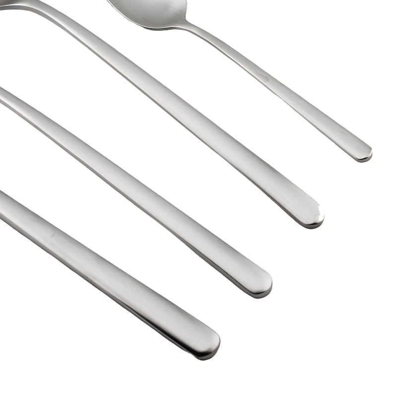Detailansicht FACE Besteck Set MARIZA - Edelstahl - matt - 24 teilig, handgefertigt in Portugal im Home-and-Kitchen Online Shop