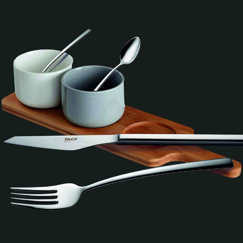 Dekobeispiel FACE Besteck Set SONIA - Edelstahl - glänzend - 24 teilig, handgefertigt in Portugal im Home-and-Kitchen Online Shop