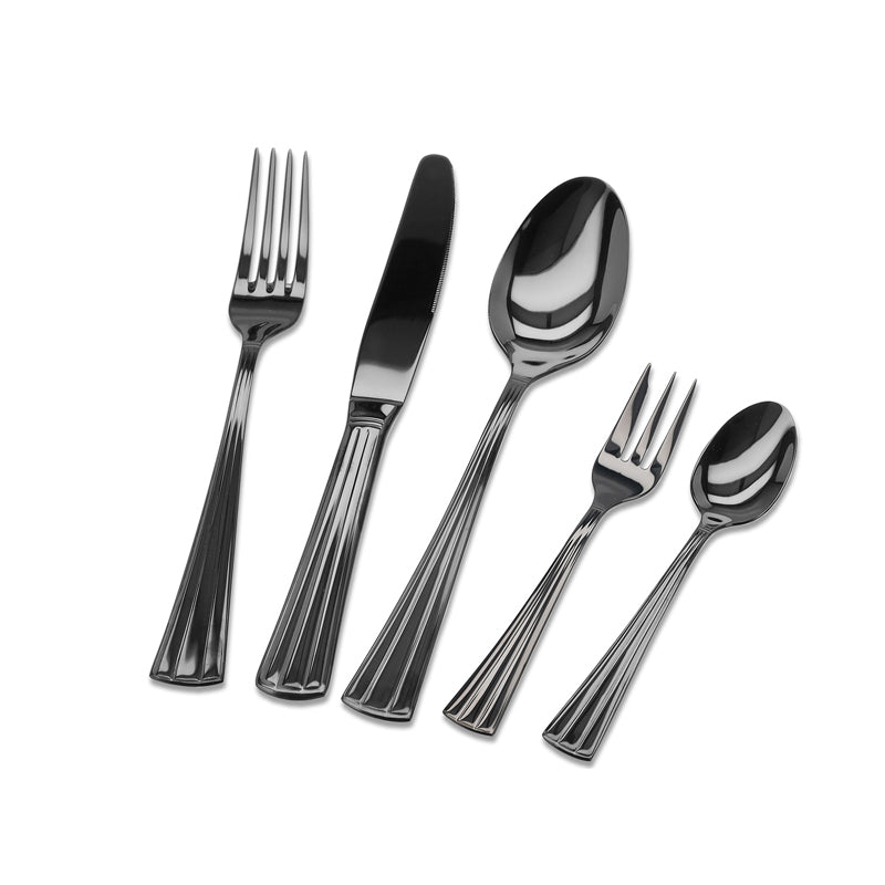 FACE Besteck Set BUDAPEST - Edelstahl - PVD schwarz - 30 teilig, handgefertigt in Portugal, im Home-and-Kitchen Online Shop