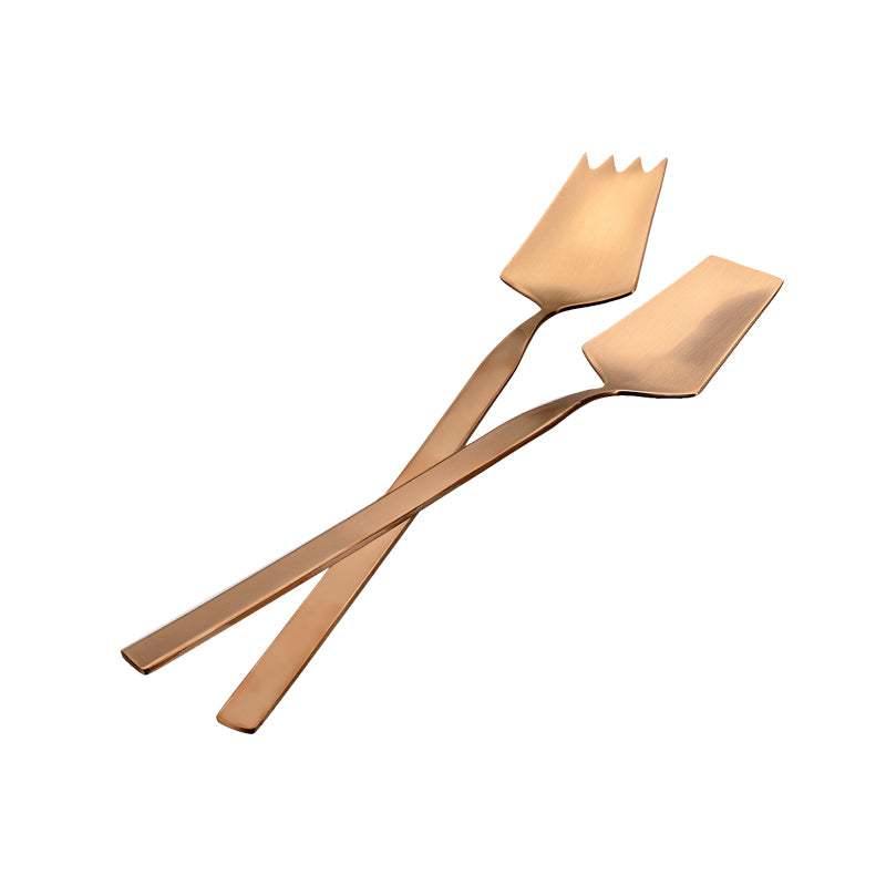 FACE Salatbesteck CARACAS - Edelstahl - kupfer matt, hergestellt in Portugal, im home-and-Kitchen Online Shop