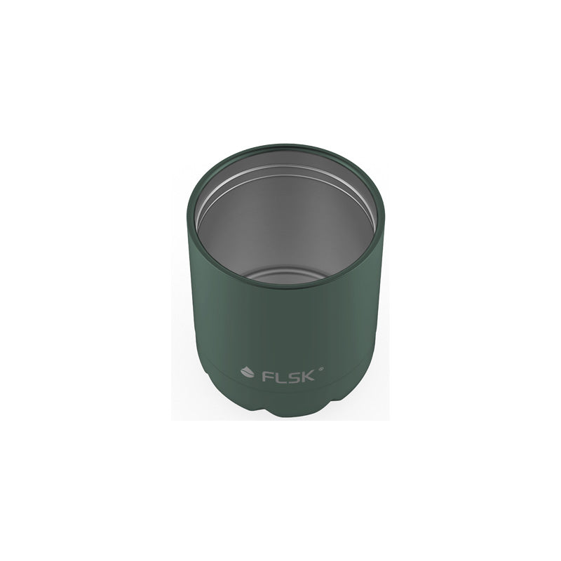 Becher der FLSK Edelstahl Trinkflasche in der Farbe Grün / Ridge Green im Home-and-Kitchen Online Shop