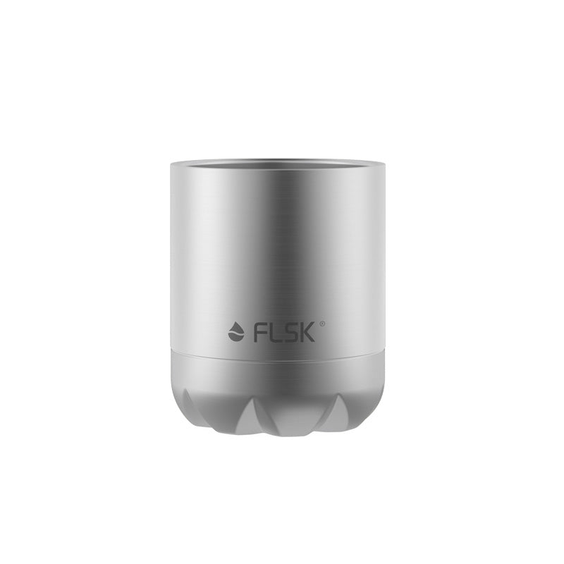 Becher der FLSK Edelstahl Trinkflasche in der Farbe Silber / Edelstahl im Home-and-Kitchen Online Shop