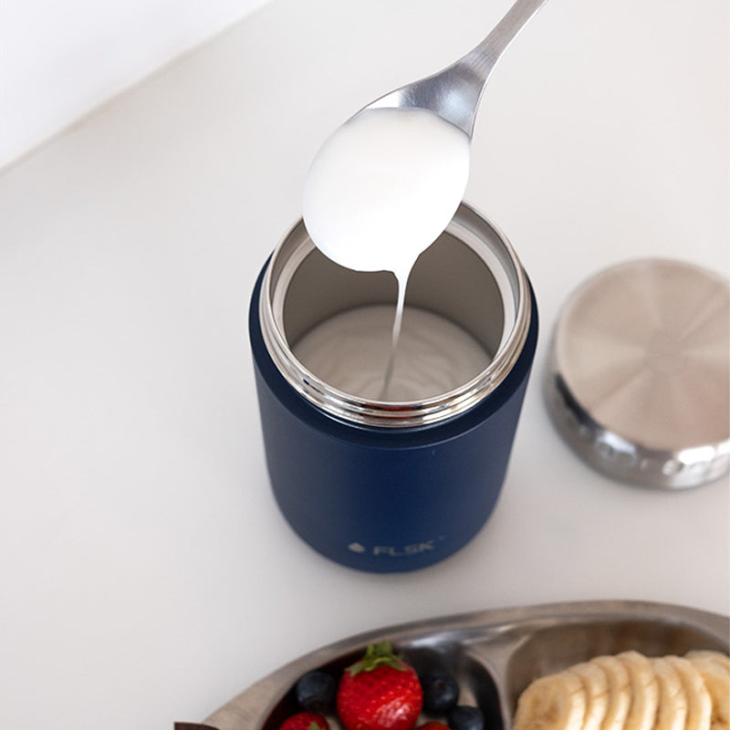 FLSK Edelstahl Food Jar | Thermobehälter in der Farbe Blau / Midnight 600 ml von Home-and-Kitchen Online Shop