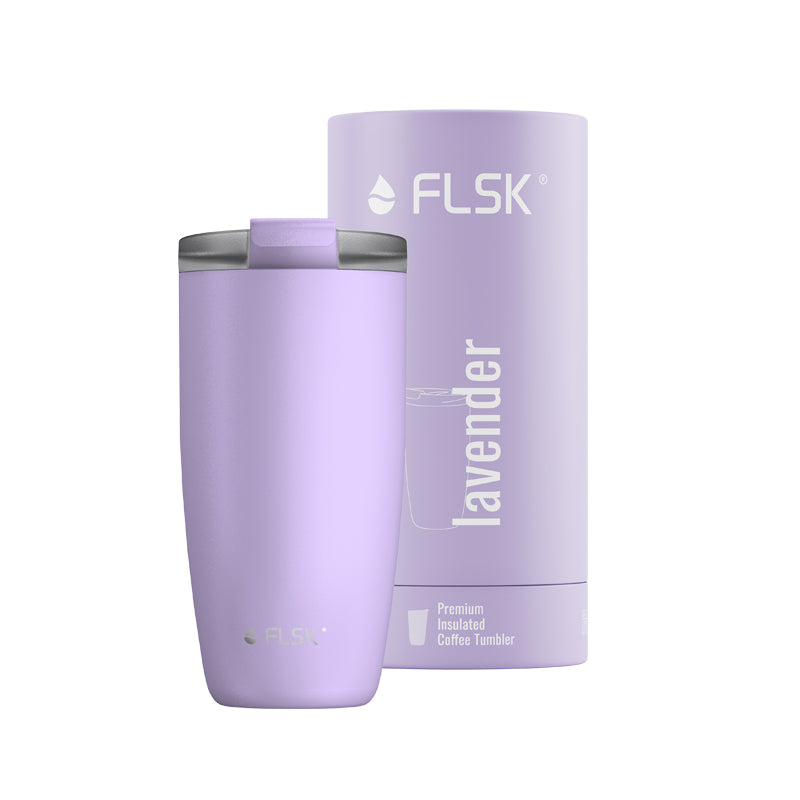 Edelstahl Thermobecher /Kaffeebecher to go, lavender, von FLSK, 