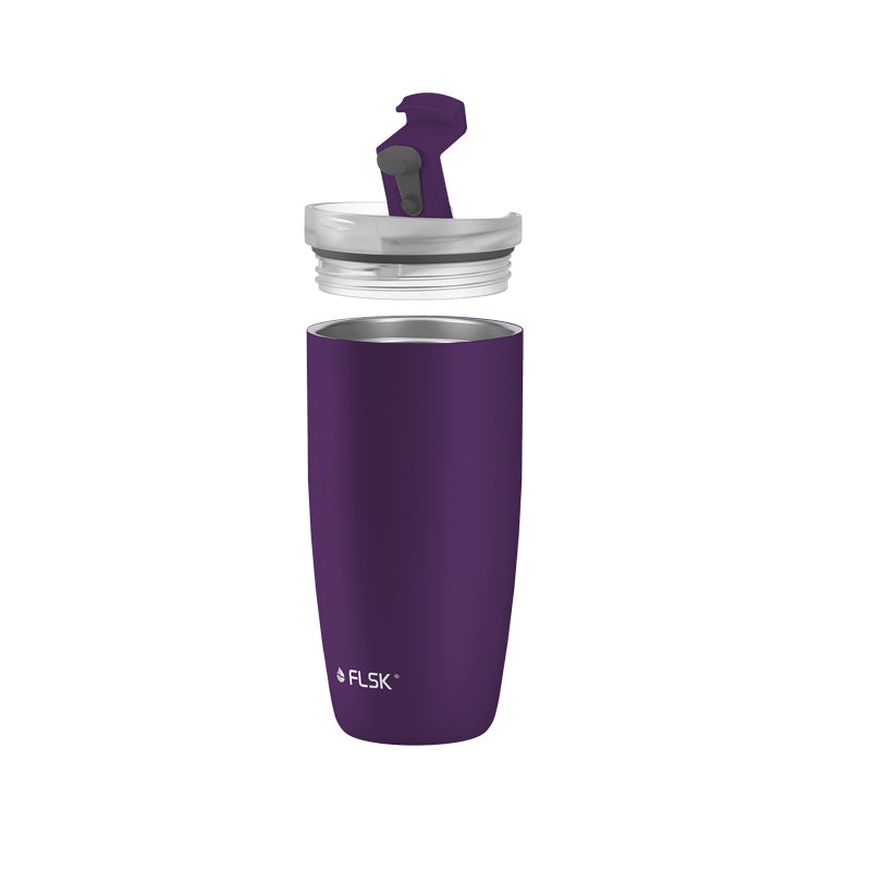 FLSK Edelstahl-Thermobechr/Kaffeebecher in der Farbe Nordic Plum, aus Edelstahl, Verschluss: Safe Guard Look - absolut auslaufsicher