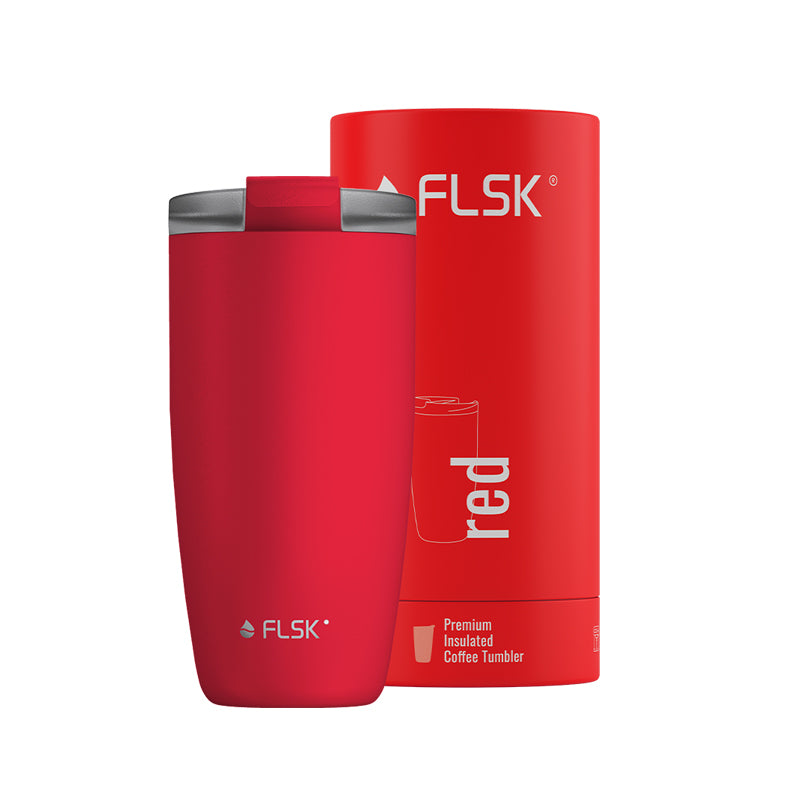 Edelstahl Thermobecher /Kaffeebecher to go, red, von FLSK, 