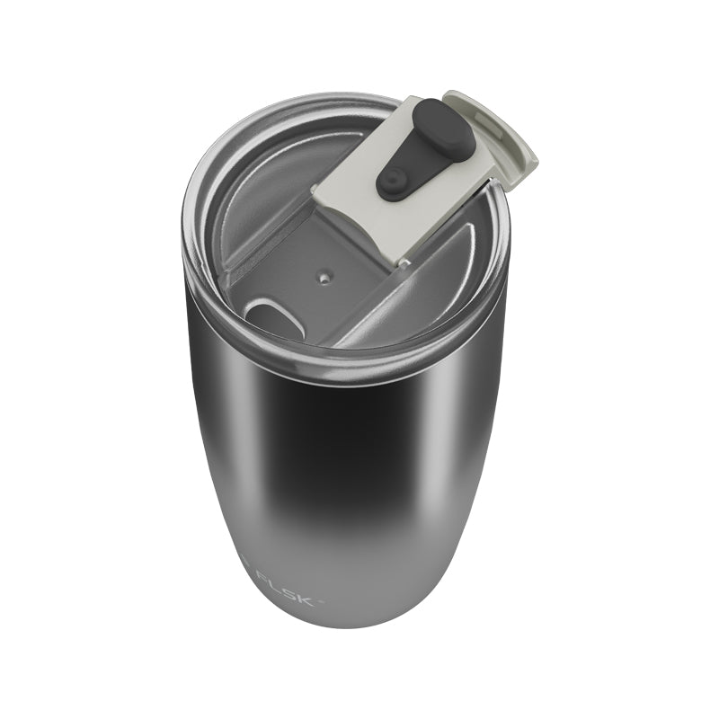 Kaffeebecher von FLSK mit patentiertem Safe Guard Lock für auslaufsicheren Transport