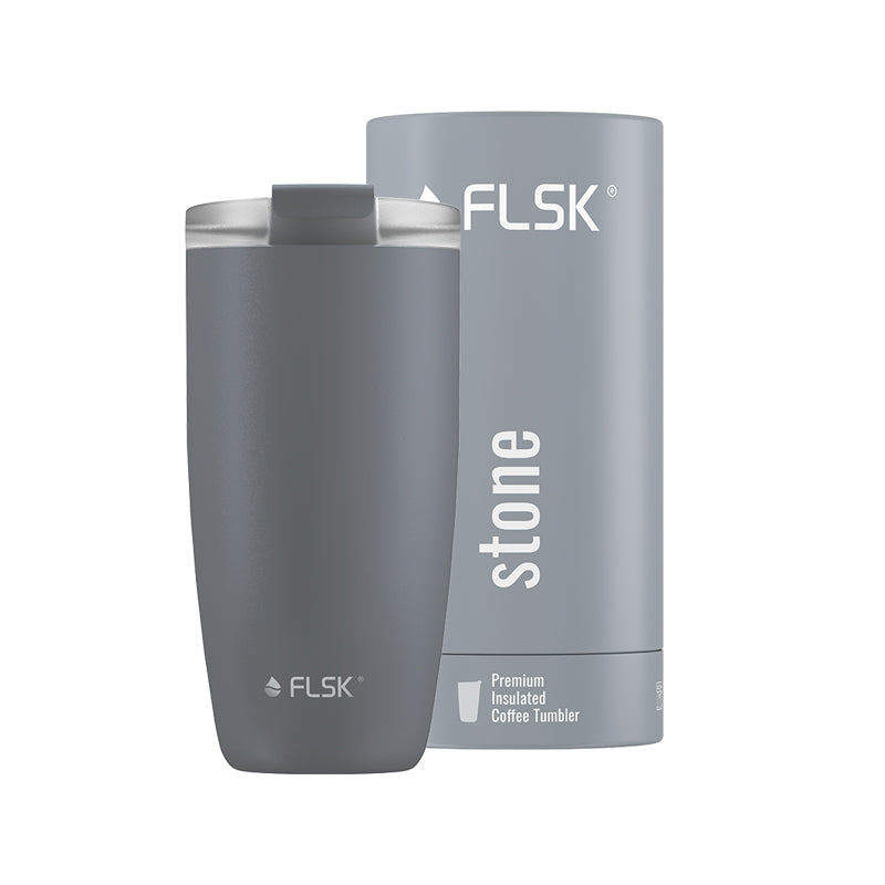 Edelstahl Thermobecher /Kaffeebecher to go, stone, von FLSK