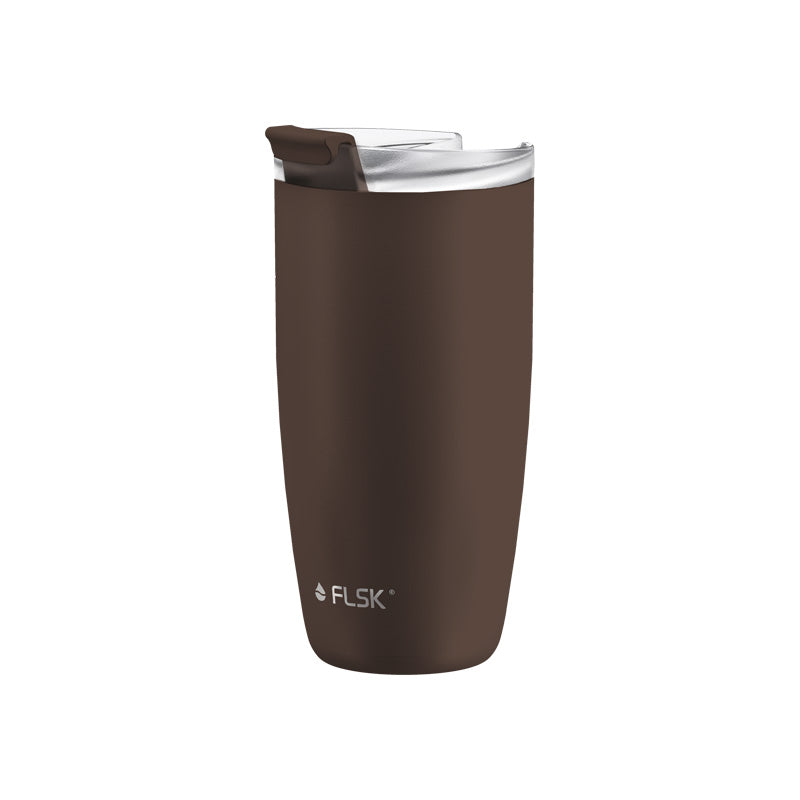 FLSK Edelstahl Thermobecher - Kaffeebecher to go Farbe Braun / Chocolate - 500 ml im Home-and-Kitchen Online Shop | color:chocolate