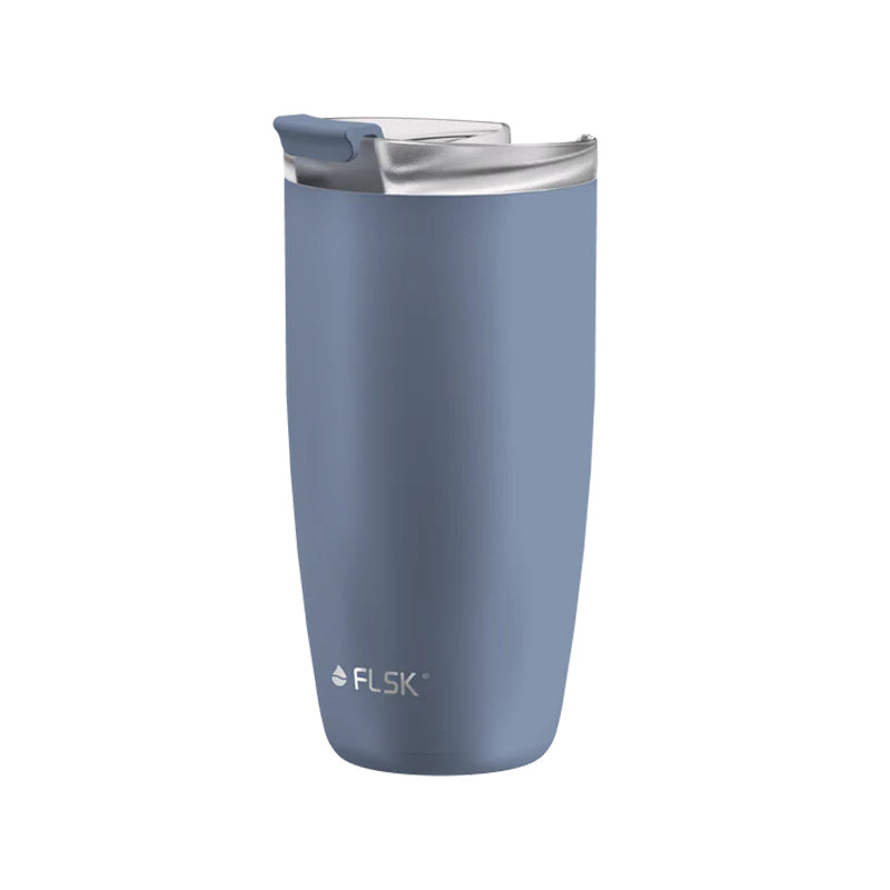 FLSK Edelstahl Thermobecher - Kaffeebecher to go Farbe Blau / Denim - 500 ml im Home-and-Kitchen Online Shop | color:denim
