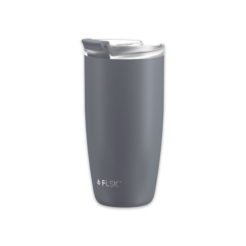 FLSK Edelstahl Thermobecher - Kaffeebecher to go Farbe Grau - 500 ml im Home-and-Kitchen Online Shop | color:stone