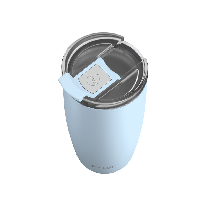 FLSK Edelstahl Thermobecher - Kaffeebecher to go Verschluss Farbe Polar / Hellblau - 500 ml im Home-and-Kitchen Online Shop | color:polar