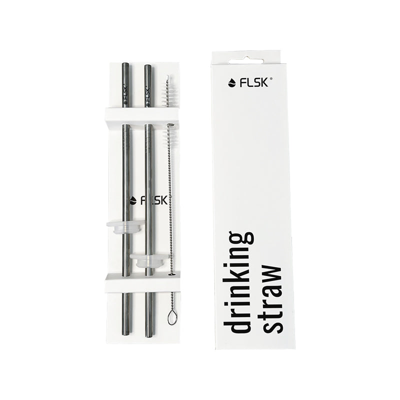 FLSK Strohhalme für Thermobecher to go - Edelstahl - 2 Stück im Home-and-Kitchen Online Shop