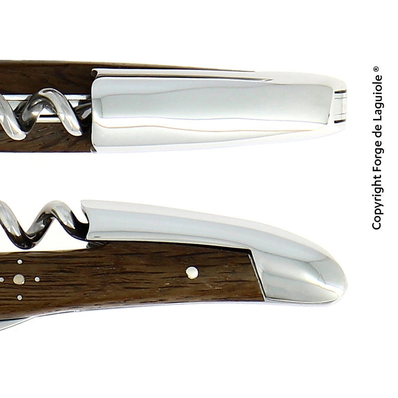 Detailansicht für das Forge de Laguiole Sommeliermesser - Griff Mooreiche - glänzend, im Home-and-Kitchen Online Shop
