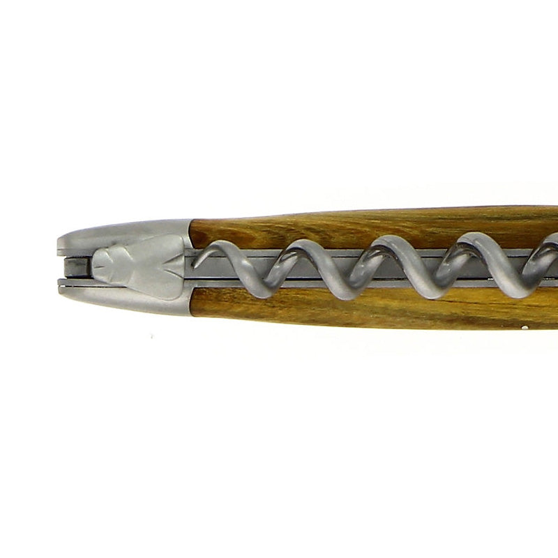 Detailansicht der traditionellen Biene des Forge de Laguiole Sommeliermesser - Griff Pistazie - ziseliert & satiniert, im Home-and-Kitchen Online Shop