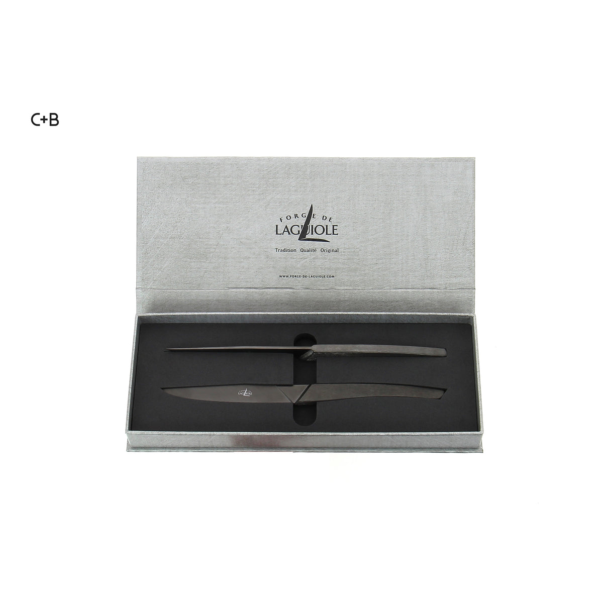 Handgearbeitete AIGUDA Tafelmesser von Forge de Laguiole
werden geliefert in einem 2er- oder 6er-Set in einem Geschenkkarton mit Echtheitszertifikat. Online-Shop Home-and-Kitchen.de