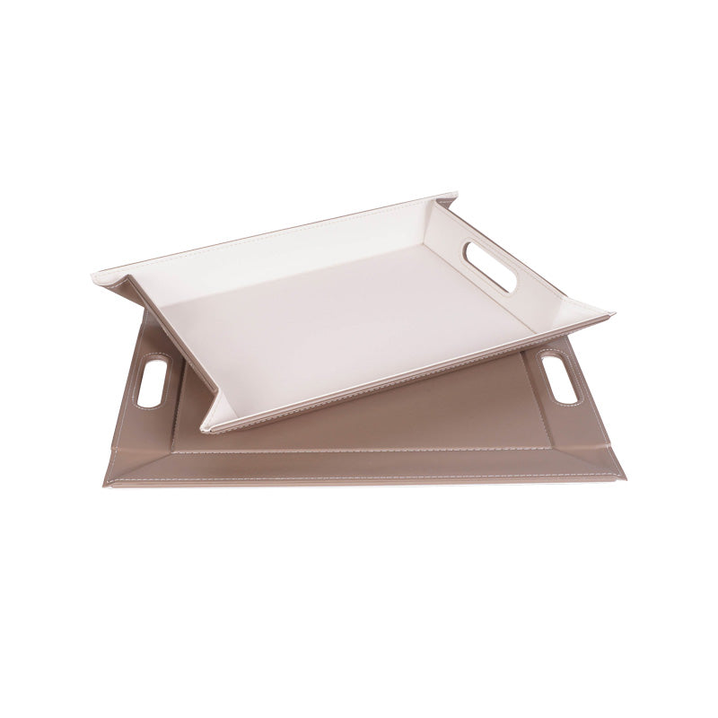 Freeform DUO Wendetablett – Kunstleder - 45 x 35 cm - Farbe taupe / weiß, beidseitig benutzbar, mit Tragegriffen im Home-and-Kitchen Online Shop