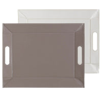 Taupe/Weiß
