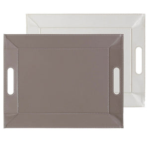 Taupe/Weiß