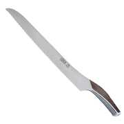 Durchgeschliffen aus einem Stück Stahl: Brotmesser SYNCHROS von Güde Messer Solingen mit traditionellem Wellenschliff, konvexer Griff mit Schalen aus Olivenholz oder Räuchereiche im Online-Shop Home-and-Kitchen.de
