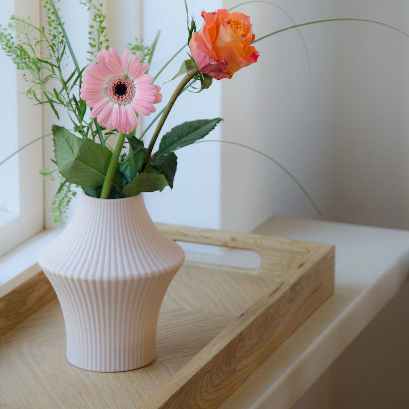 Keramikvase Lana von Home Delight in der Farbe Rosa, 15,2 cm hoch, für Frisch- oder Trockenblumen im Online-Shop Home-and-Kitchen.de