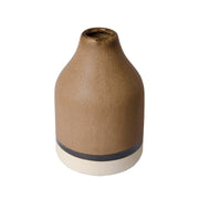 Keramikvase SAVI , in Naturtönen braun und beige, Höhe 15,5 cm, Durchmesser 10 cm, für schmale Fensterbänke von Home Delight