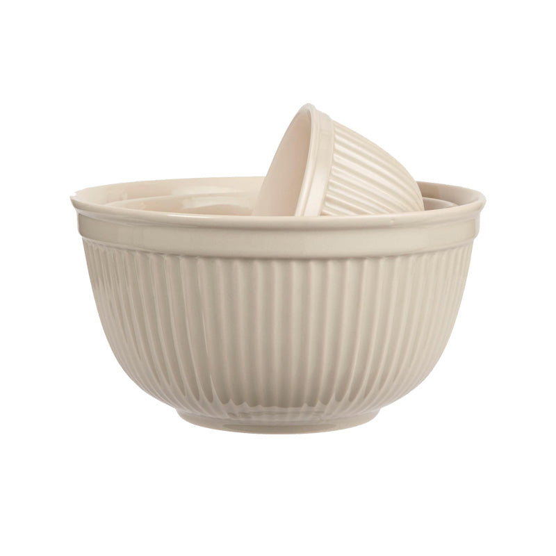 Pure White-Schalenset Mynte von IB Laursen in den Größen 25,5, 22 und 18 cm, auch als Obstschale einsetzbar