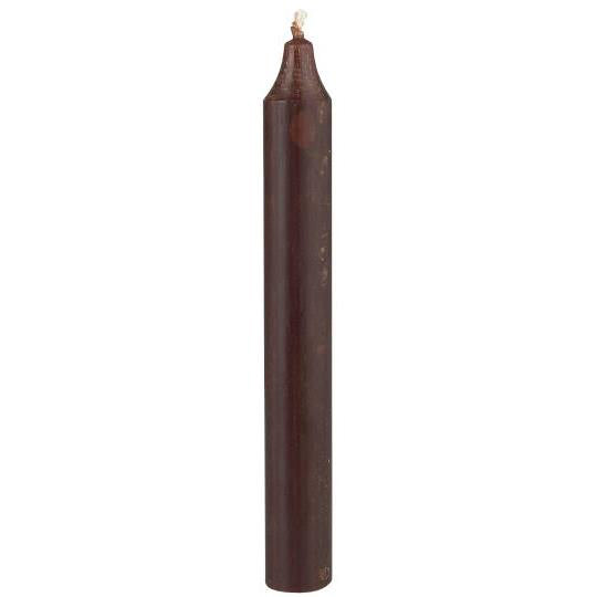Stabkerze schokobraun von IB Laursen, 6 verschiedene Farben, 
rustikale Verarbeitung
Höhe 18 cm, Ø 2,2 
8 Stunden Brenndauer
Gleichmässiges Abbrennen