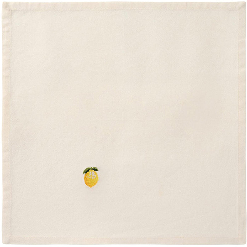 Stoffserviette Summer mit gelber Zitrone, aufgestickt, Größe 40x40 cm, waschbar bei 40 Grad, von IB Laursen
im Online-Shop Home-and-Kitchen.de