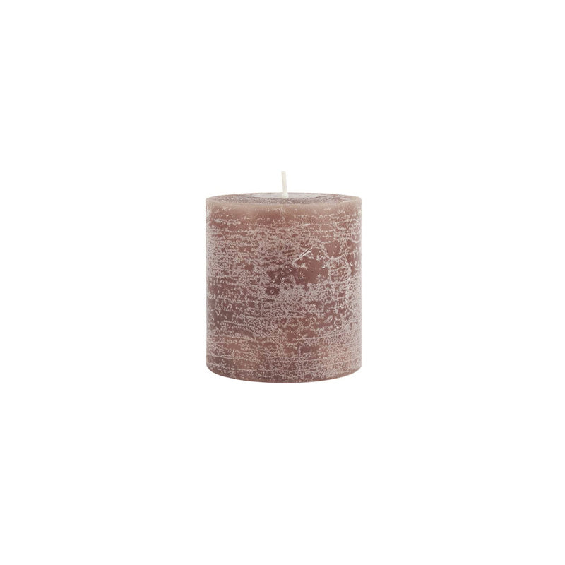 Braune Stumpenkerzen/Blockkerzen von IB Laursen 7,5 cm, rustikale Verarbeitung, 
gleichmässiges Abbrennen