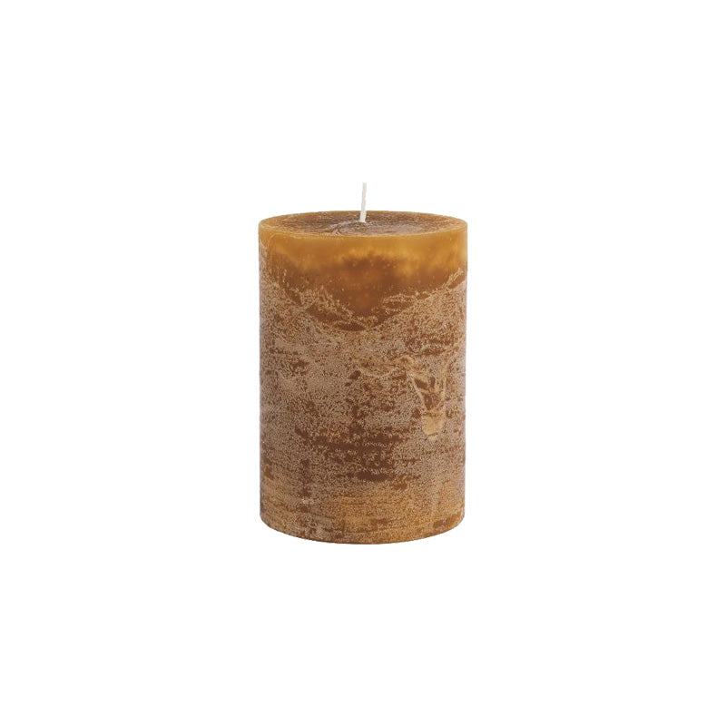 Mustardfarbige Stumpenkerzen/Blockkerzen von IB Laursen, 10 cm, 3 Größen


