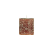 Stumpenkerzen/Blockkerzen von IB Laursen, rostbraun, 
7,5 cm, rustikale Verarbeitung,

