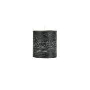 Stumpenkerzen/Blockkerzen von IB Laursen, Farbe Schwarz, 
7,5 cm, rustikale Verarbeitung,
gleichmässiges Abbrennen