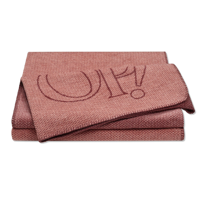 Biederlack Wohndecke Joop! 200 x 150 cm, Farben: Bordeaux/Orange, Fischgratmuster