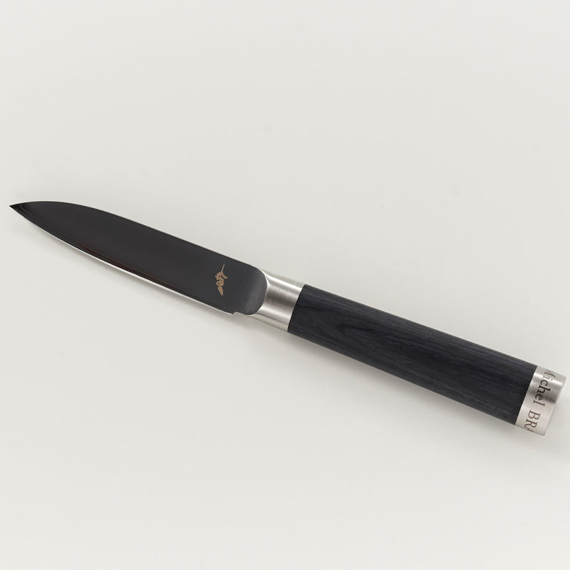 Officemesser No. 01 MICHEL BRAS von KAI - Seriennummer Gravuren auf beidseitig geschliffener Klinge, Griff aus schwarzem Pakkaholz.
Online-Shop Home-and-Kitchen.de