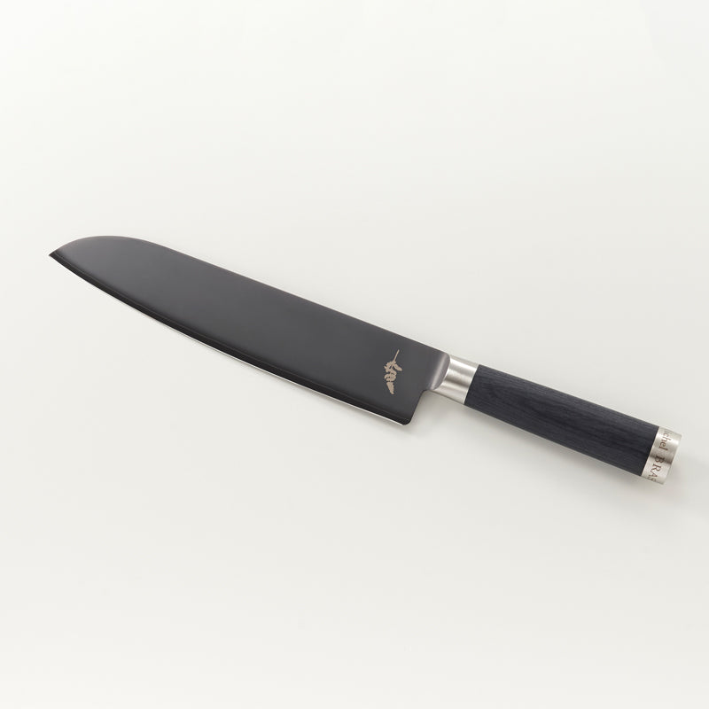 Kochmesser No. 05 MICHEL BRAS von KAI, Santoku-Form, Küchenmesser,  
Gravur Kai-Logo und Seriennummer
