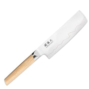 Beidseitig geschliffenes und handge-fertigtes Nakiri von KAI - Serie: Seki Magoroku Composite, Gewicht 185 gr., Griff aus hellem Pakkaholz
Online-Shop Home-and-Kitchen.de