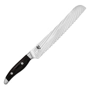 Brotmesser von KAI - Serie: Shun Nagare Black, mit patentiertem Wellenschliff für Rechts- und Linkshänder, handgefertigt in Japan, Griff aus schwarzem Pakkaholz
Online-Shop Home-and-Kitchen.de